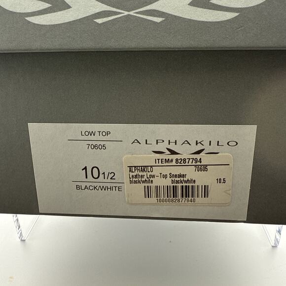 ALPHAKILO Men\'s‎ Grady Sneaker Black/White $295 High quality Size 10.5 NEW main image 9